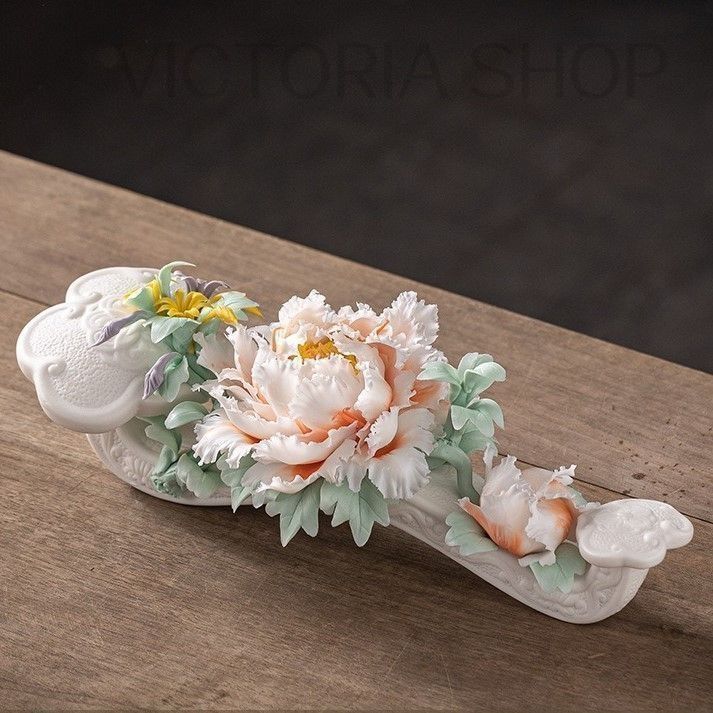 ルイス C ティファニー ヴィンテージ ステンドグラス 赤い牡丹の花瓶