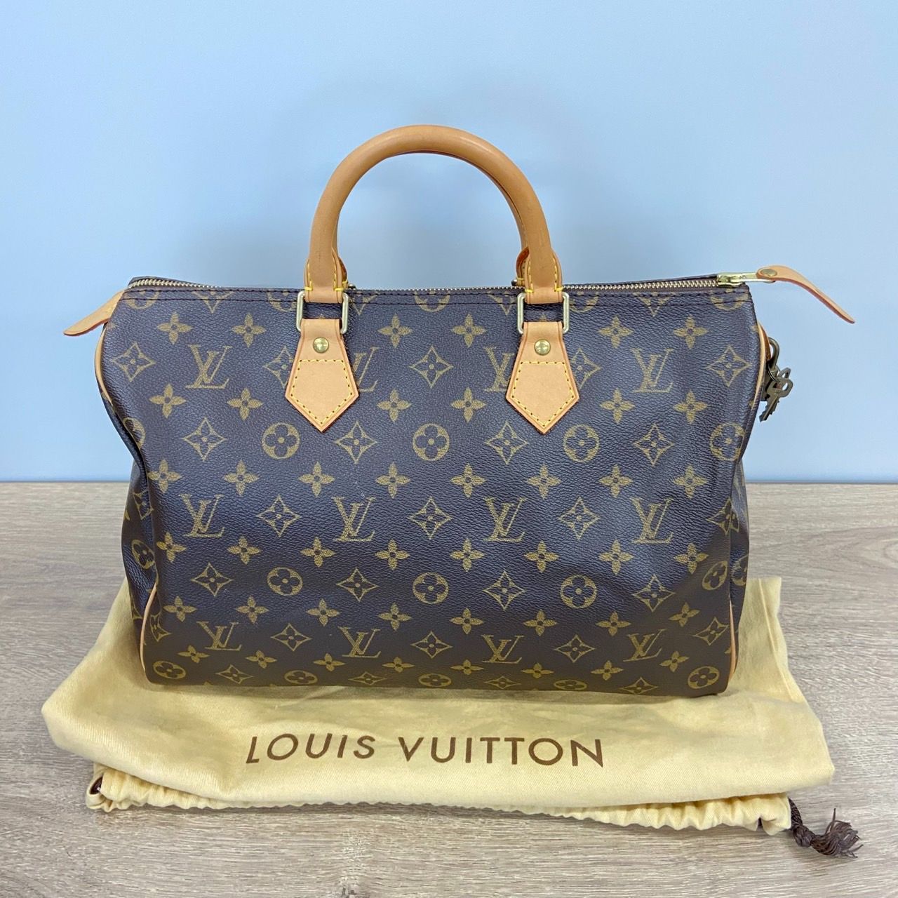 ルイヴィトン スピーディー 35 ハンドバッグ ボストンバッグ カデナ付き