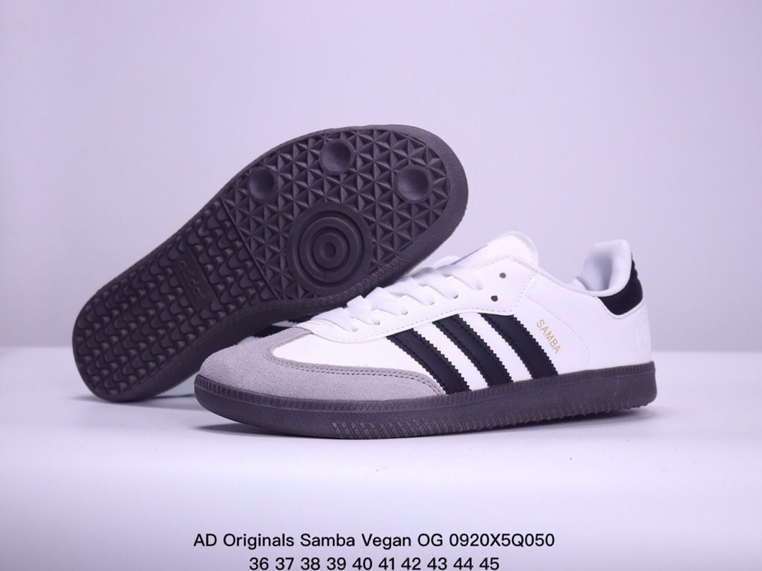 セール　新品　アディダスadidas originals Samba Veganラウンドヘッドバンド滑り止め耐摩耗性低ヘルプシューズスニーカーレディースホワイト