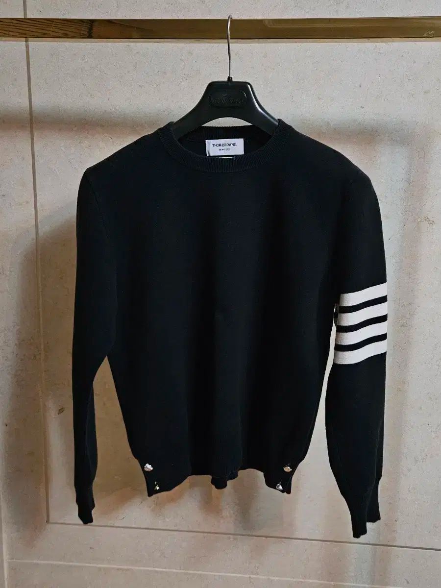 Thom Browne トム ブラウン ミラノステッチ ゴールド ニット セーター 四本サイドライン ネイビー 2 サイズ