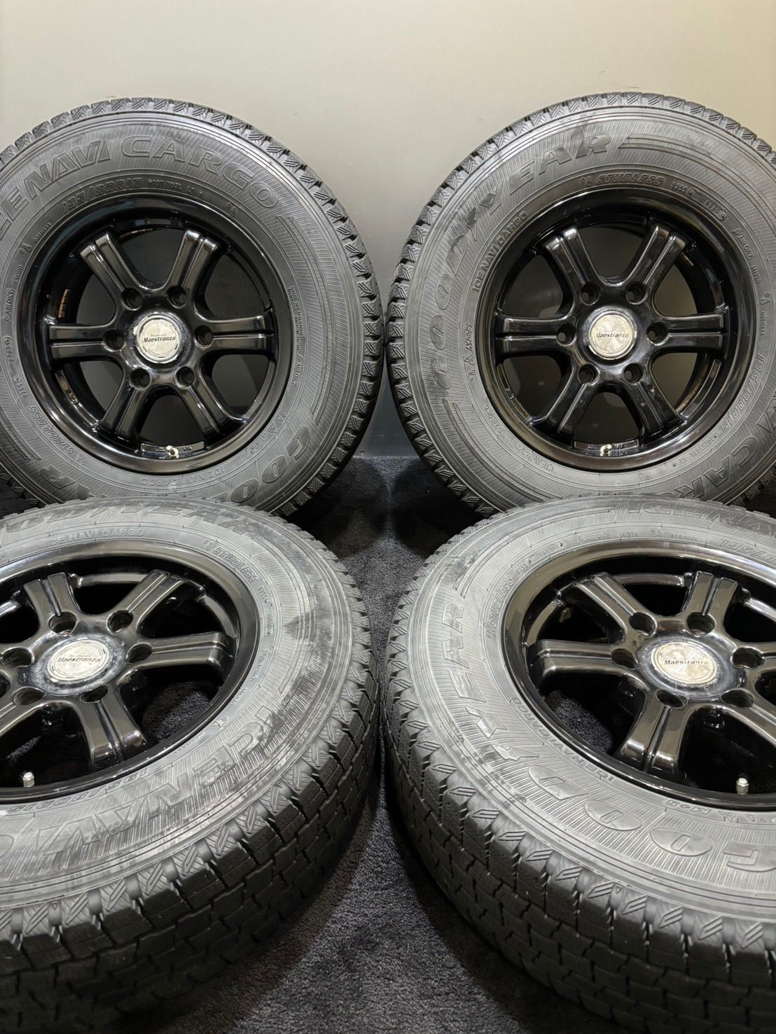 ☆195/80R15 107/105L LT GOODYEAR/ICE NAVI CARGO 15年製 Maesthanza 15インチ 6J ＋33  139.7 6H スタッドレス 4本 (南6-F658) - メルカリ