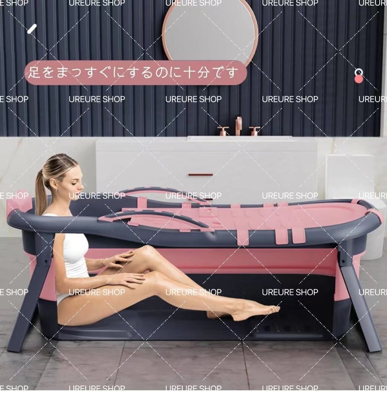 バスタブ折りたたみ大型浴槽ポータブルお風呂の浴槽家庭用風呂バケッツふた付き簡易保温バスタブ滑り止め大人子供赤ちゃんバスルームバスタ