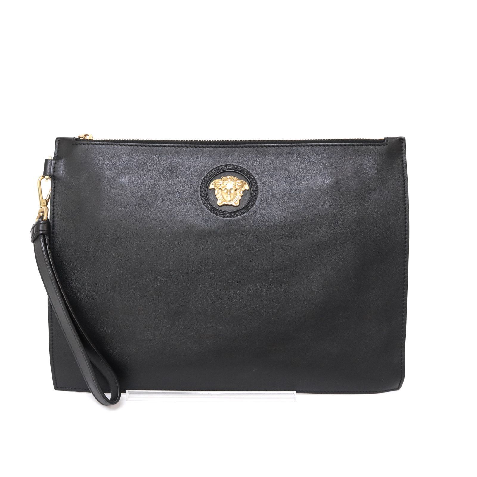 極美品 GIANNI VERSACE レザー クラッチバッグ メデューサ 黒 VERSACE - 【美品✨】ヴェルサーチ クラッチバッグ メデューサ型