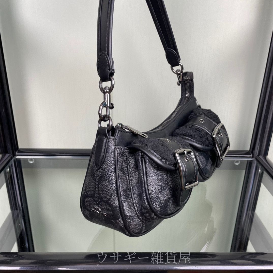 COACH コーチバッグ CQ184 デニム アシュトン バゲット シグネチャー  