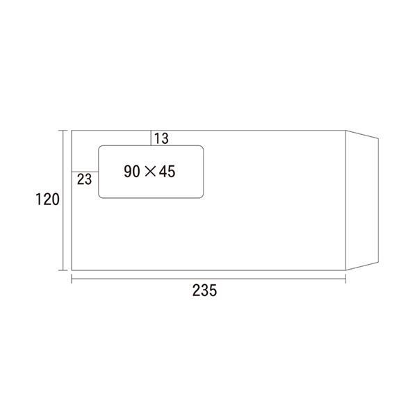 まとめ 今村紙工 料金後納マーク付 クラフト封筒裏地紋付 長3 窓付 テープ付 RKMN3-T100 1パック 100枚 ×10セット