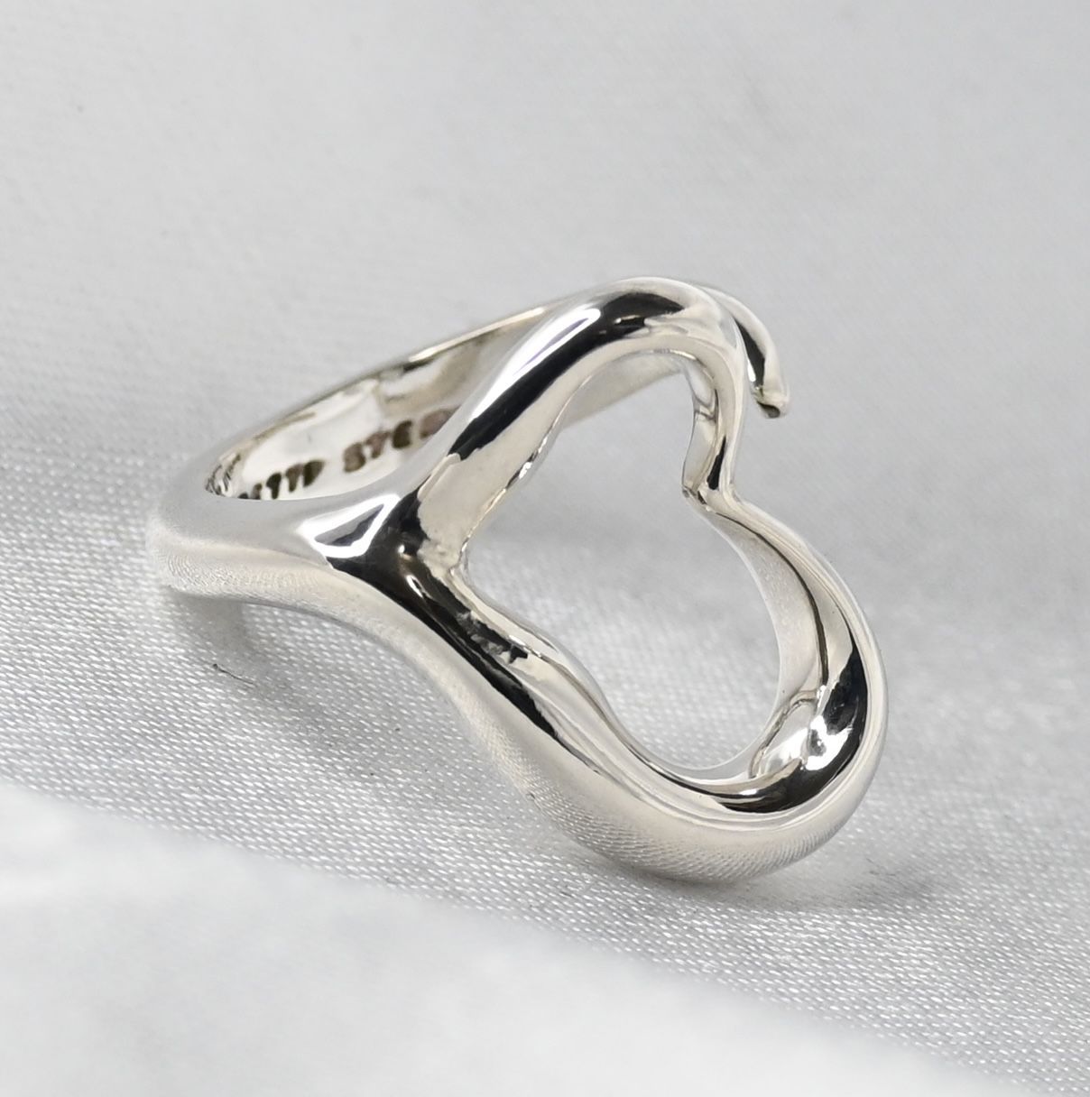 ティファニー エルサペレッティ オープンハート リング シルバー 10号