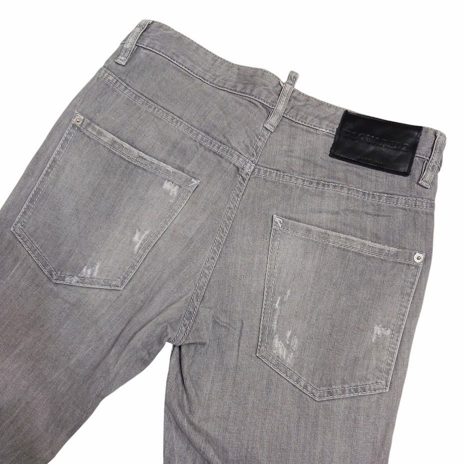 DSQUARED2 ディースクエアード S71LB0532 クラッシュ リペア ジーンズ デニムパンツ ライトグレー サイズ 46 - メルカリ