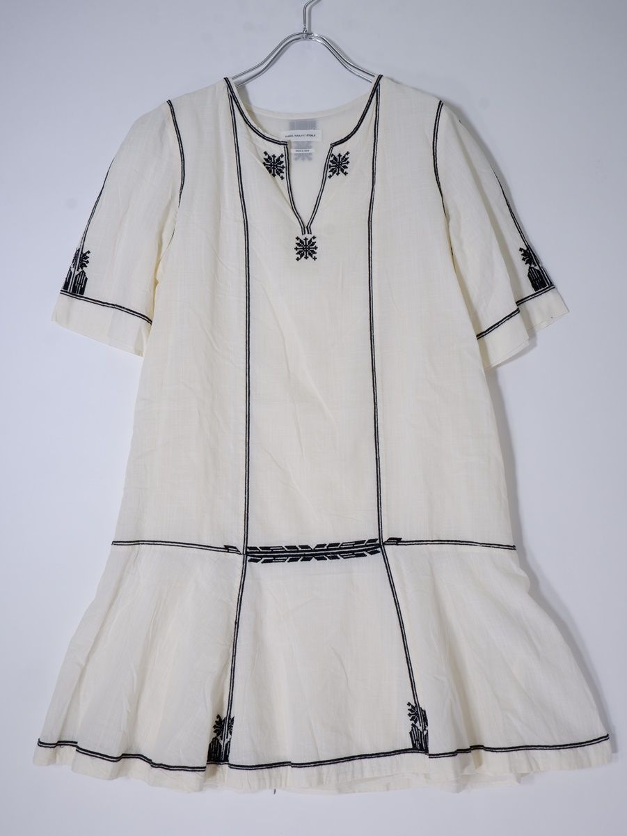 イザベルマランエトワール ISABEL MARANT刺繍チュニックワンピ/インド ISABEL MARANT ETOILEイザベルマラン エトワール インド製