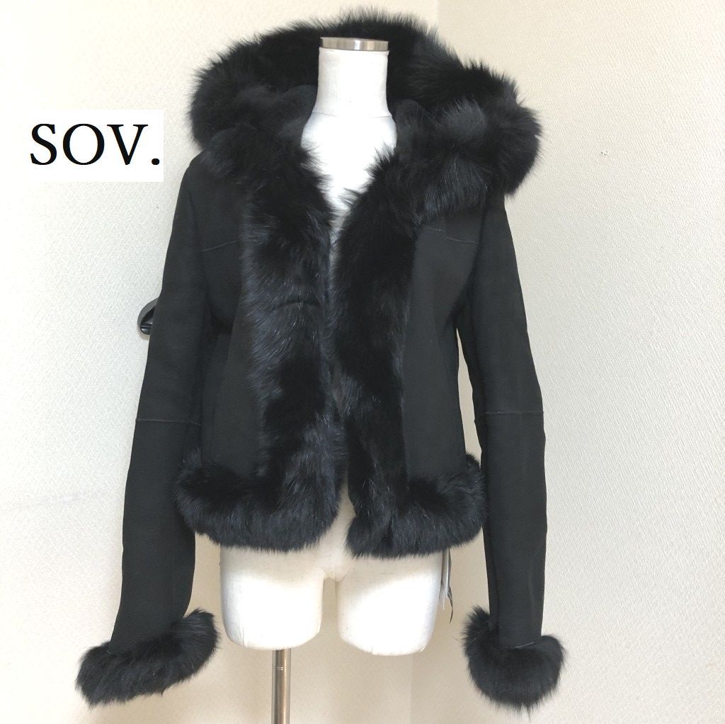 SOV. 　ムートンコート レディース 高級 ムートン コート タグ付き 定価22万 ダブル