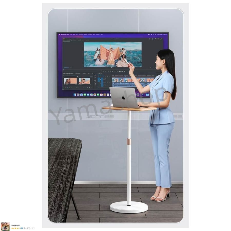 コンパクト 昇降式サイドテーブル