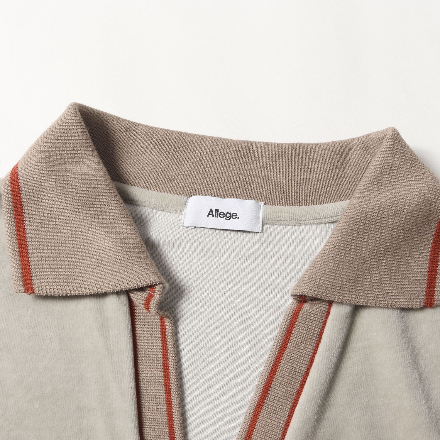 美品】ALLEGE アレッジ ポロシャツ サイズ:3 / 23SS ベロア スキッパー 