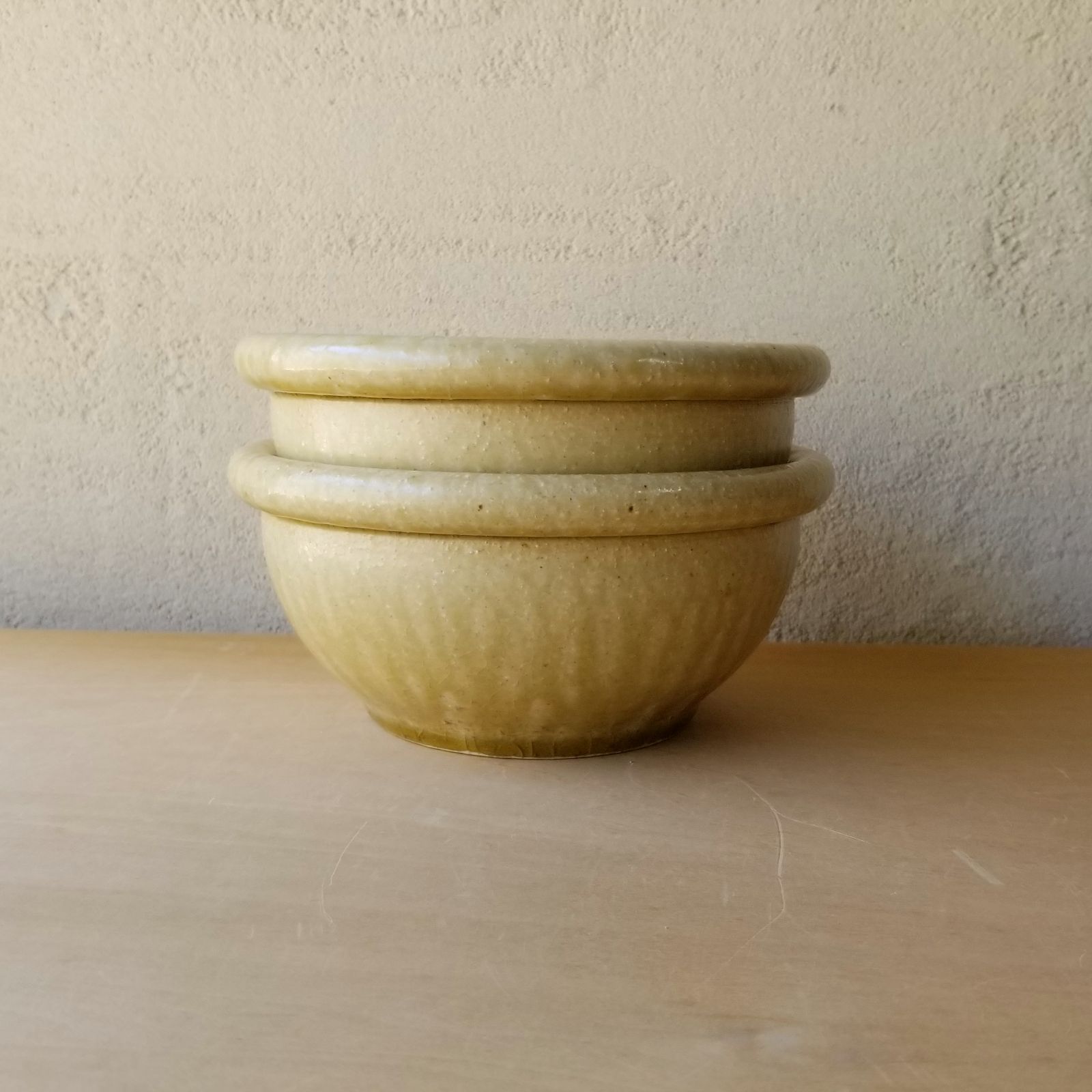 古瀬戸焼片口中鉢 江戸時代 古瀬戸片口鉢14.5cm花入 黄瀬戸 瀬戸焼花入 花器 ミニ