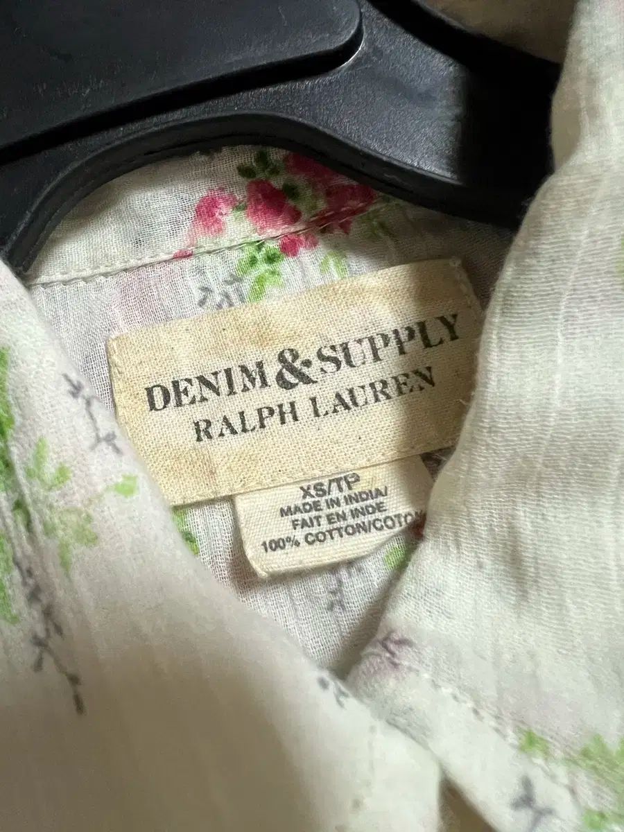 ★ POLO RALPH LAUREN ポロラルフローレン デニム - サプライ 綿 フラワー フリル ブラウス シャーリング