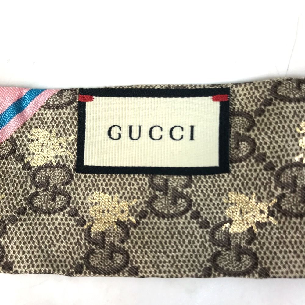 グッチ GG BEE スカーフ GUCCI グッチ スカーフ ネックボウ GG Bee シルク ブラック