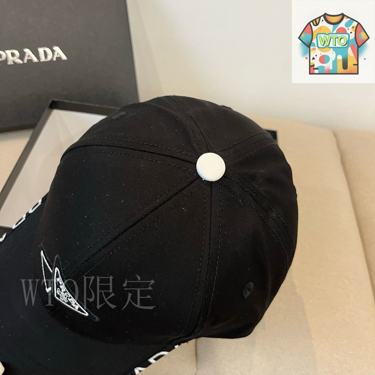 PRADA☆ブラック☆ベースボールキャップ PRADA ブラック ベースボールキャップ - メルカリ