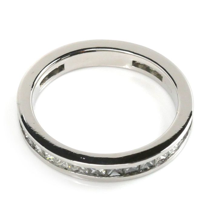 K18WG フルエタニティ ダイヤモンド リング 1.08CT