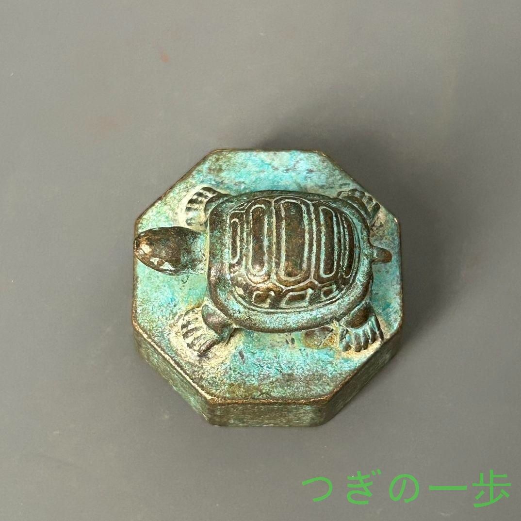 印章 銅印章 長寿亀八面印章 書道具 文房具 装飾品 工芸品 置物