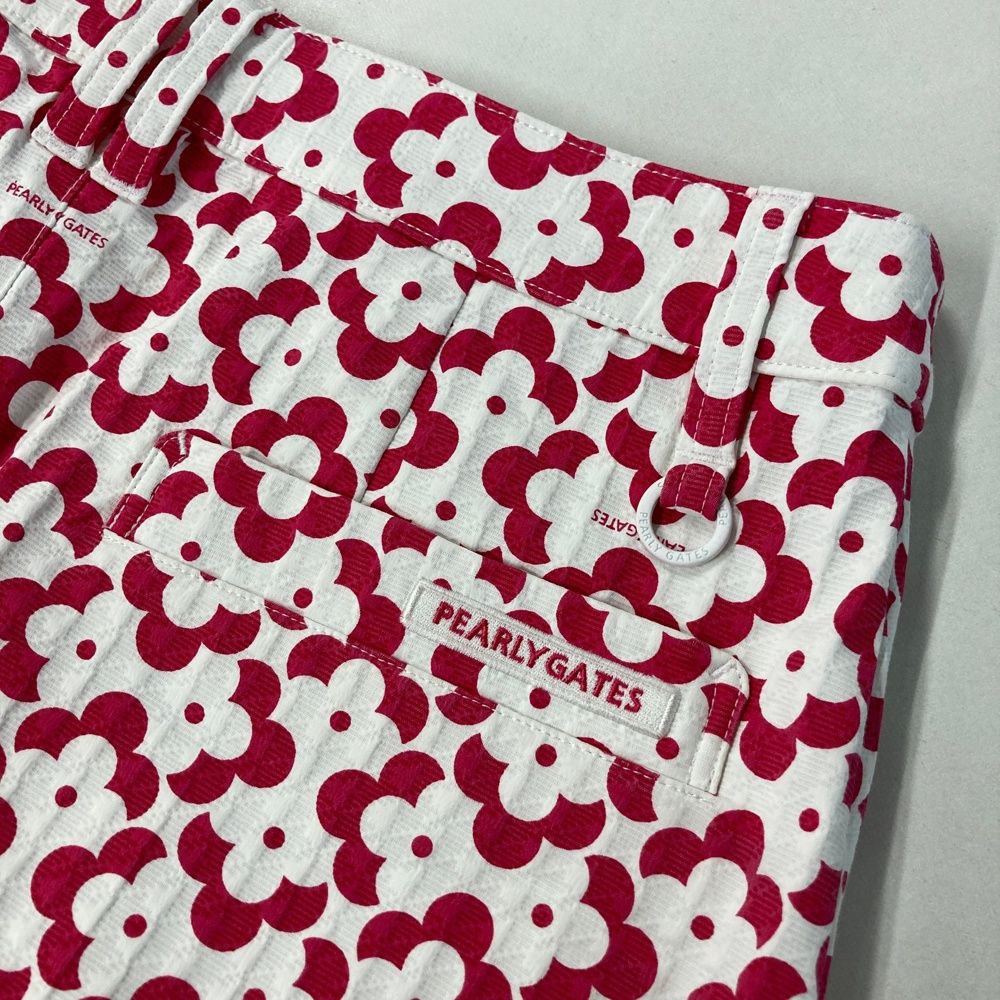 ペースの早い サイズ 2 PEARLY GATES パーリーゲイツ 2025年モデル ストレッチスカート 花柄 ピンク系 240101418164 ゴルフウェア レディース ストスト