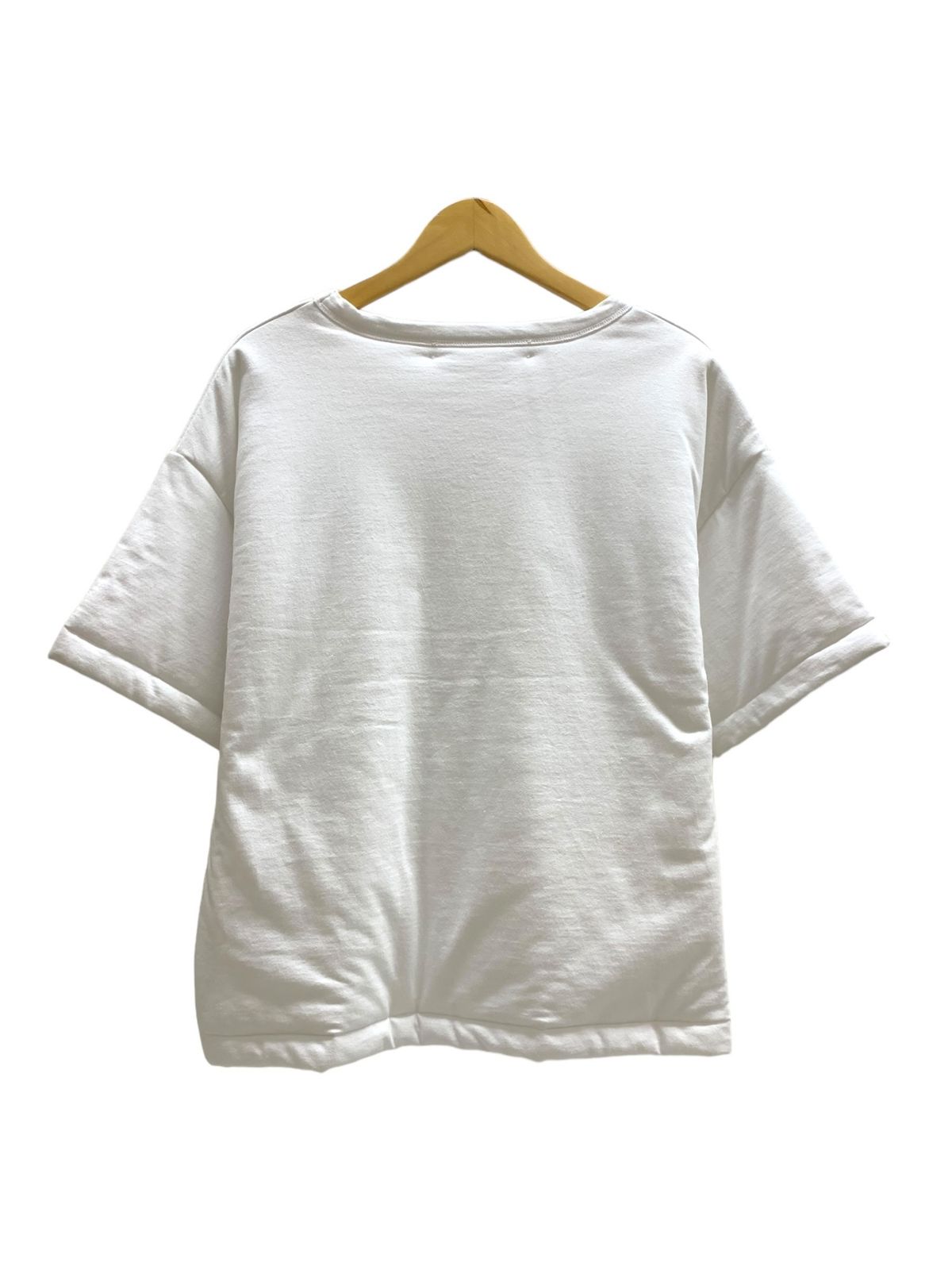アンスクリア INSCRIRE カットデザインTシャツ I23SS-CUT6 ホワイト サイズ：36 INSCRIRE(アンスクリア) カットデザインTシャツI23SS-CUT6 I23SS