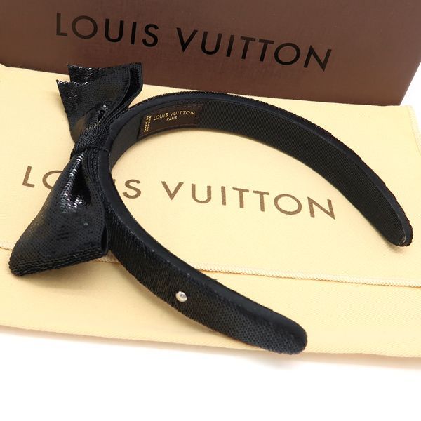 LOUIS VUITTON カチューシャ黒 LOUIS VUITTON - LOUIS VUITTON ルイ ヴィトン ヘッドバンド