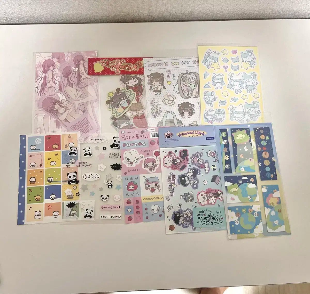 デコレーションダイアリーアイテム 人物ステッカー 模造紙 バインダー リフィル など