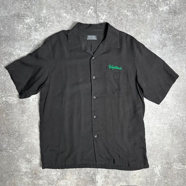 FREAK'S STORE ヒョウ柄 レーヨン シャツ ボーリングシャツ 黒 M