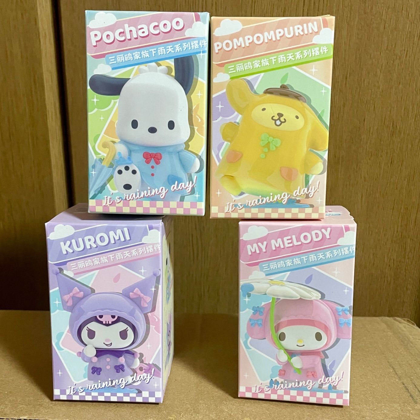 4種セット 海外限定 HOLLYBOX サンリオ 雨の日シリーズ フィギュア