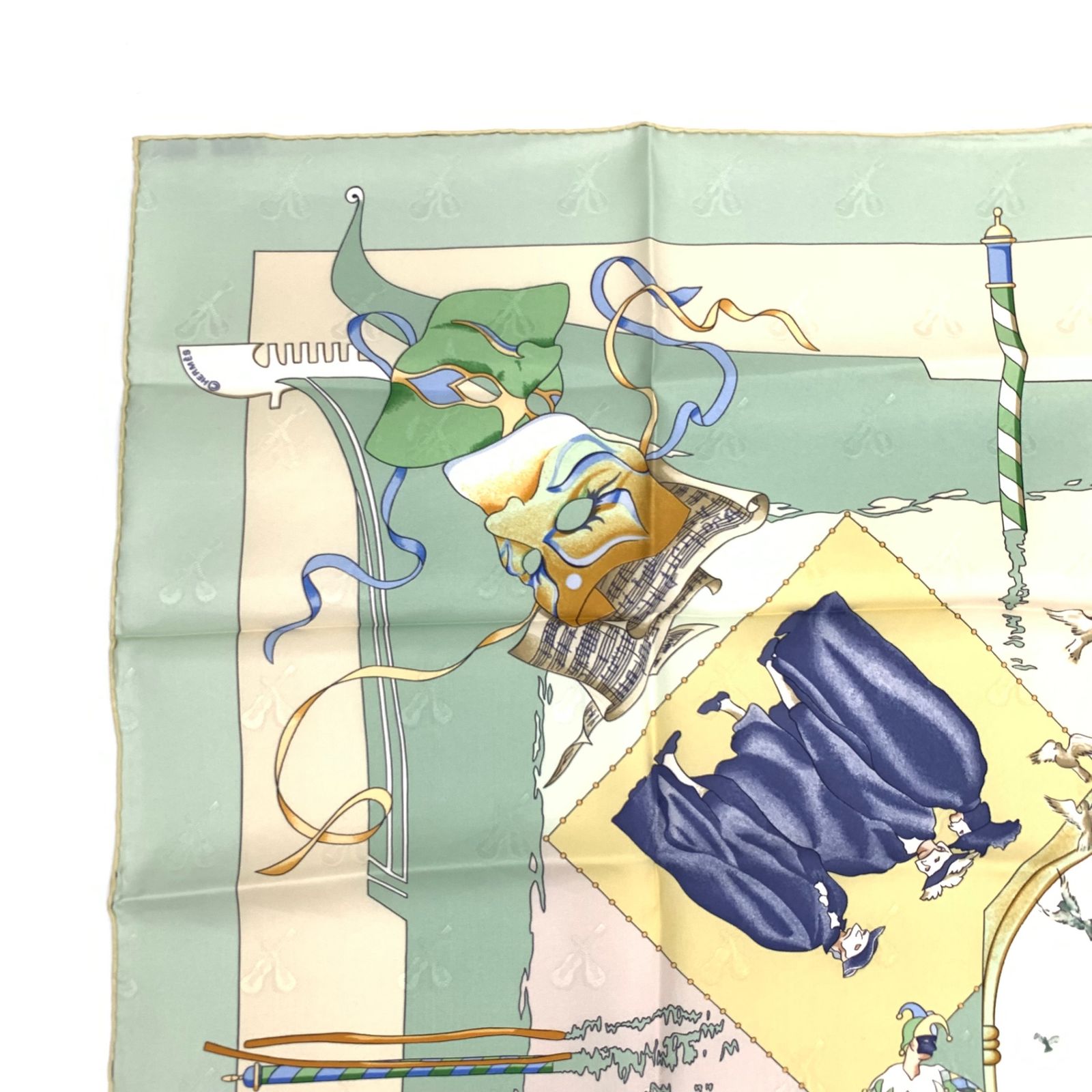 未使用級 HERMES エルメス カレ90 CARNAVAL DE VENISE ベニスの