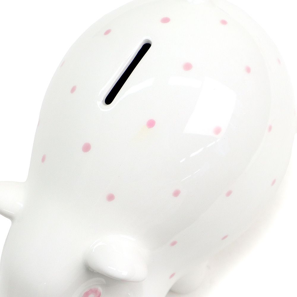 ティファニー ドット ピギー バンク 豚の貯金箱 陶器 ホワイト