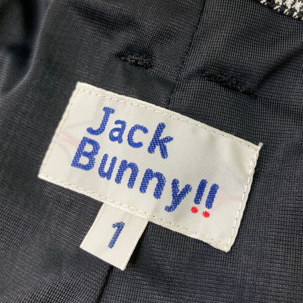 サイズ：1 JACK BUNNY ジャックバニー  インナー付 プリーツスカート ドット×千鳥柄 ブラック系 [240101463863] ゴルフウェア レディース ストスト JACK BUNNY ジャックバニー インナー付 プリーツスカート ドット