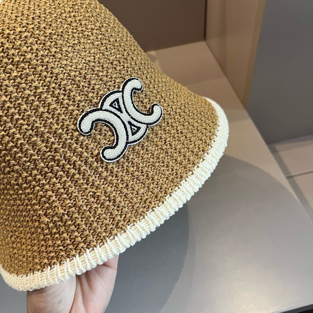 Celine シャネル ノーベルティ ハンドグラブ ハット 編み物バケット ハット -MM輸入