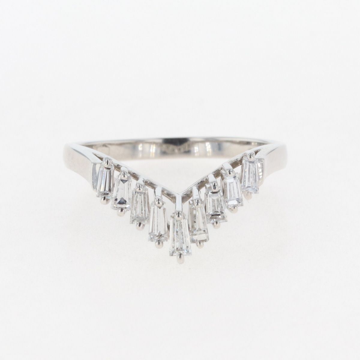 メレダイヤ デザインリング プラチナ 指輪 リング 12号 Pt900