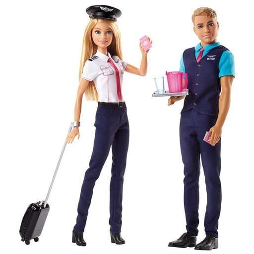 Barbie ピンクパスポート バービー＆ケン フライトアテンダント（FNY33）　 [マテル]