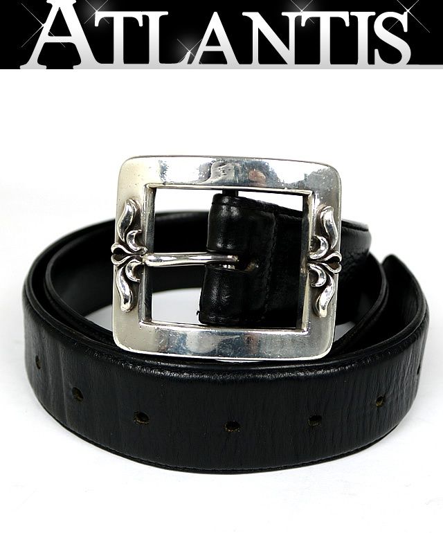 CHROME HEARTS 銀座店 クロムハーツ OTJ ベルト 1.5インチ レザー メンズ SV925 size 34 黒 98333
