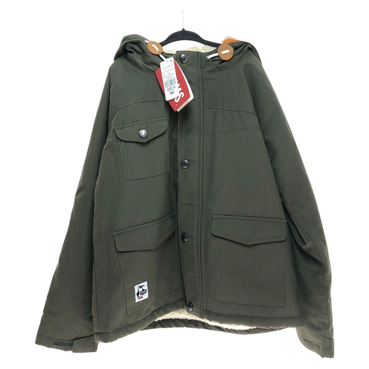 □□CHUMS チャムス キャンピングボアパーカー 130-145cm XL ch24-1c40-m022-06 カーキ