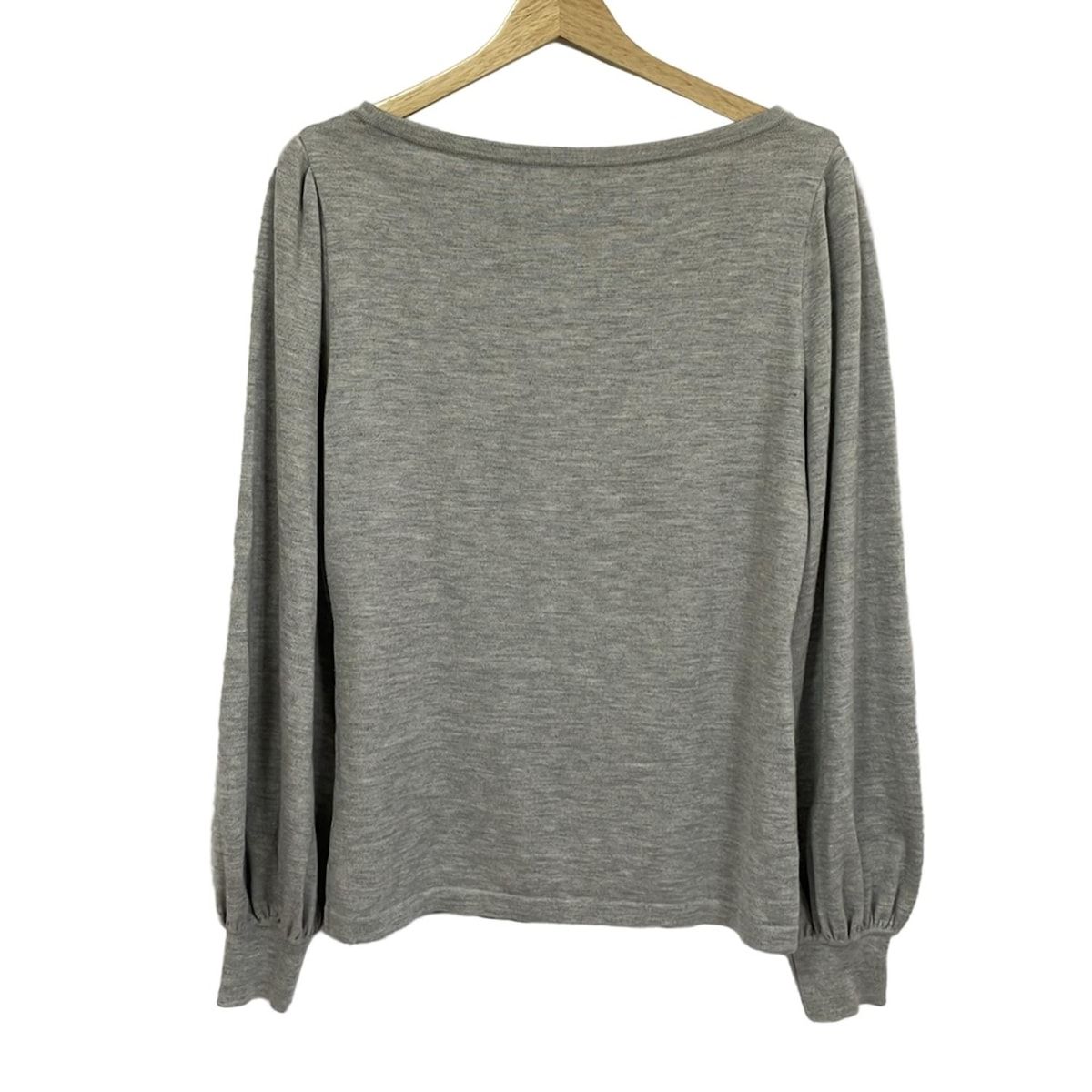 FOXEY フォクシー 長袖セーター サイズ42 L レディース - 40181 グレー カシミヤ シルク混