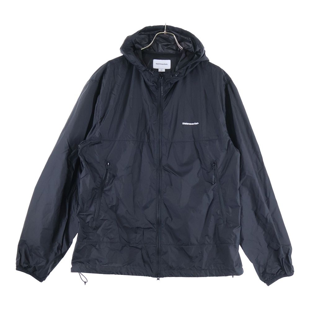 THISISNEVERTHAT ディスイズネバーザット T-Light Jacket ジップアップ フーデットシェルジャケット ブラック TN230WOWLS02