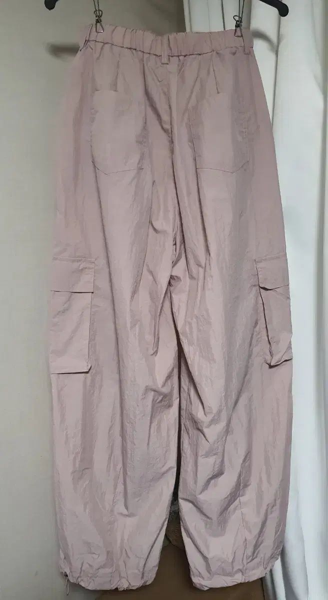 LEEY ピンク ワイド カーゴパンツ