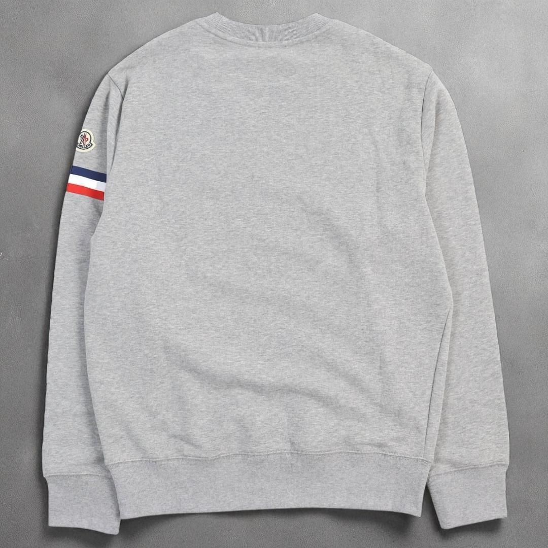 定価11万円 ♥タグ付き品 MONCLER Tricolor Stripped Sweatshirt スウェット XS～XXL Gray Color グレー色