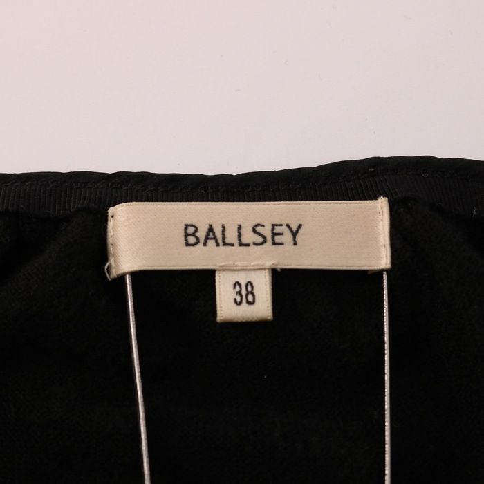 トゥモローランド BALLSEY ボールジー ニット ウール100%/シルク ドレープ 黒 トップス レディース 38サイズ ブラック TOMORROWLAND トゥモローランド BALLSEY ボールジー ニット ウール100%/シルク