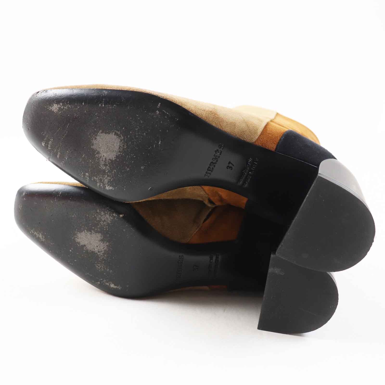 美品◎HERMES エルメス BROOKE ブルーク スウェードレザー ショート