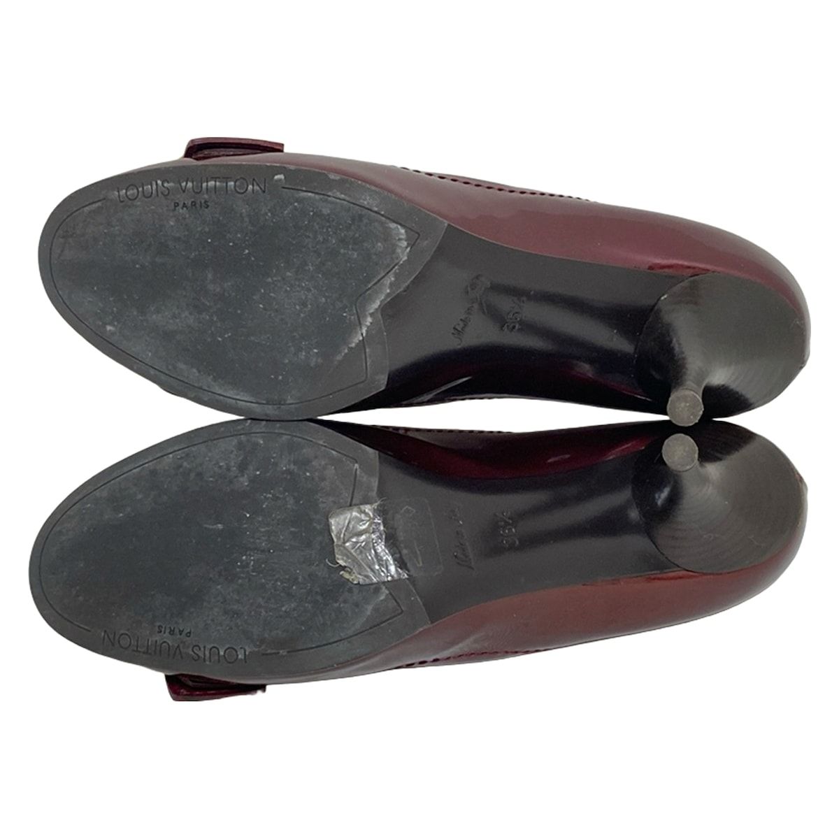  LOUIS VUITTON ルイヴィトン パンプス 36 1 2 レディース - ボルドー レザー ハイヒール パンプス パンプス