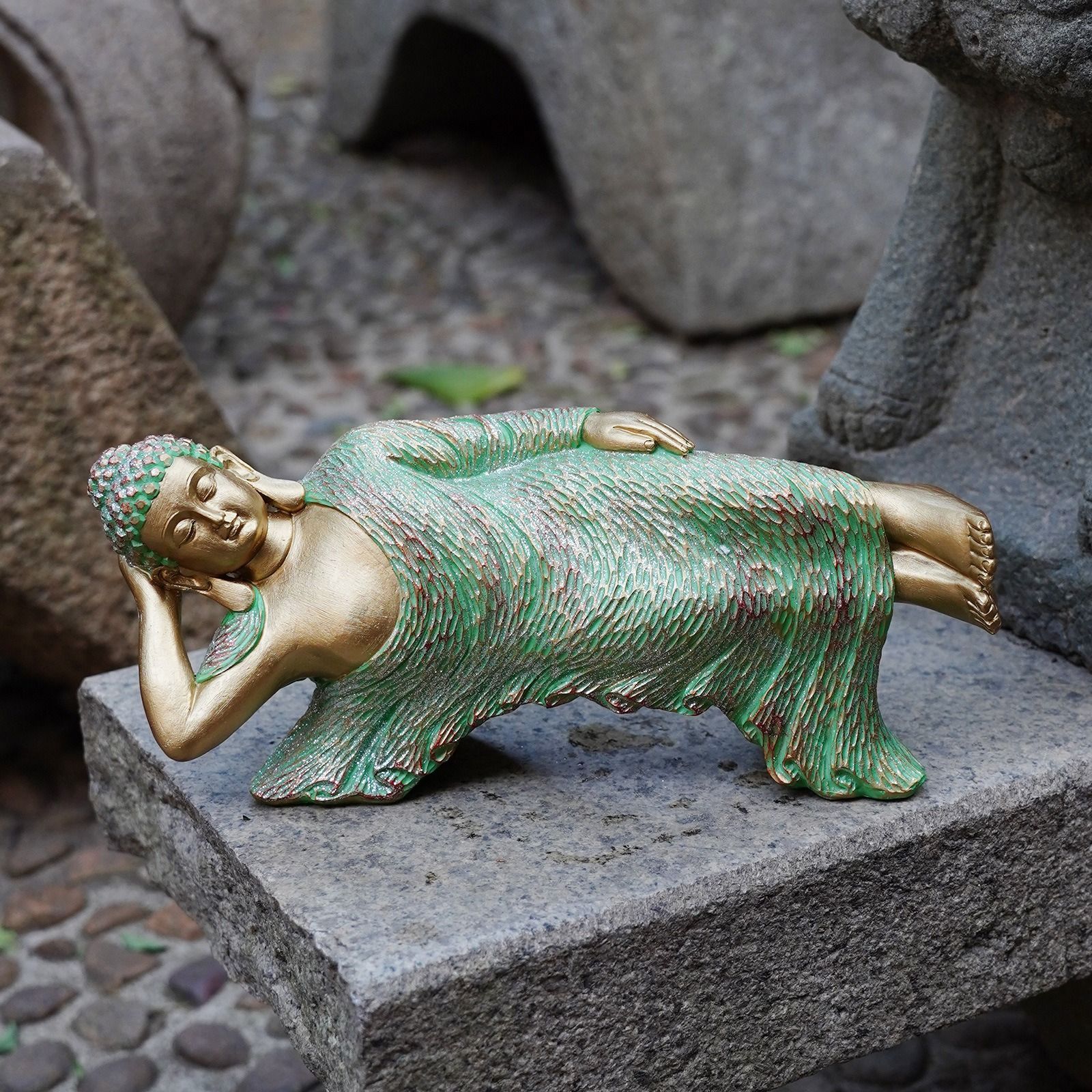 タイ購入品 ブッタ置物 （タイのお土産 置物 ウェル）