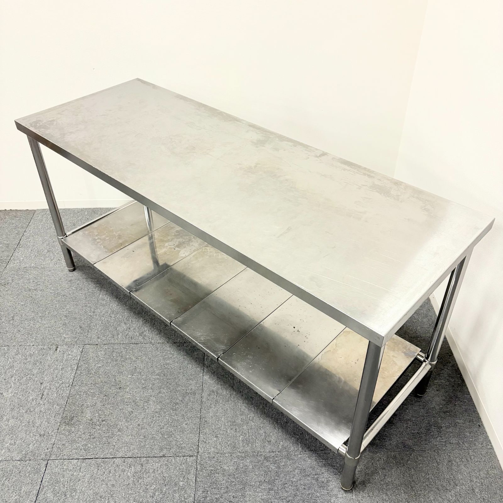ステンレス作業台|幅1650mm×奥行600mm×高さ800mm|業務用|厨房機器|台|テーブル|1451
