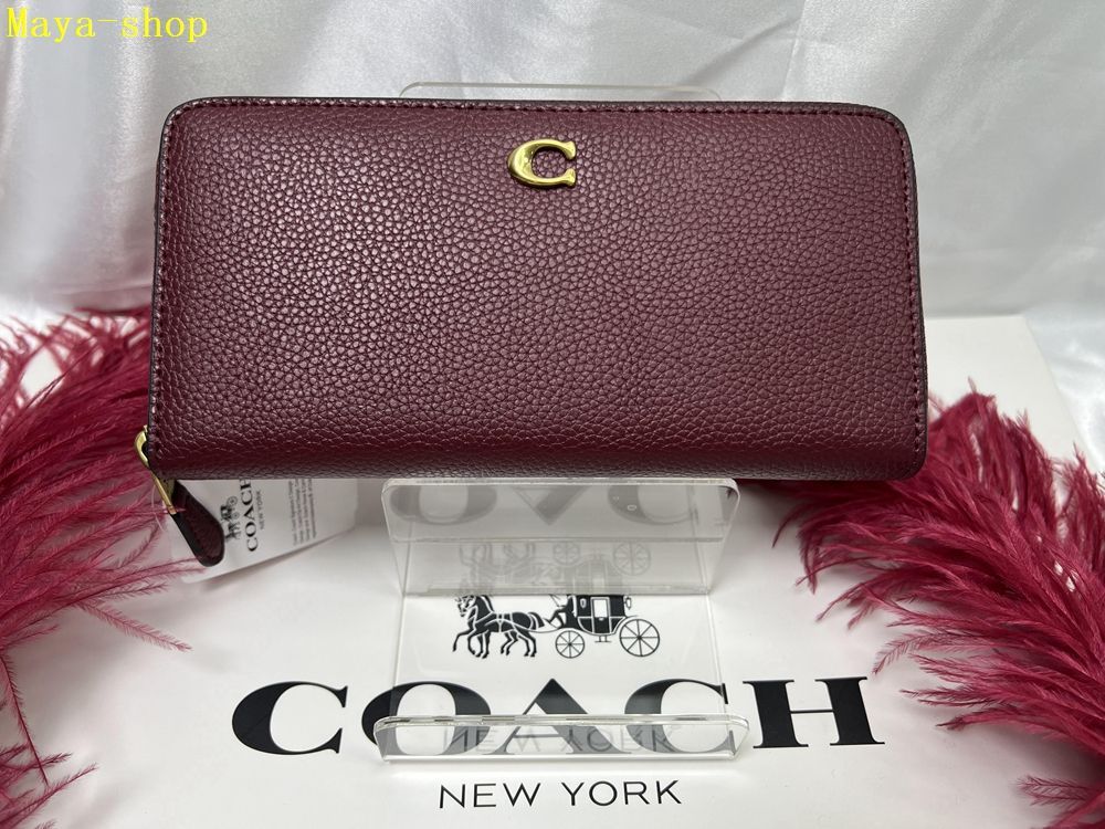 コーチ COACH  財布 長財布 ペブルド  レザー ロゴ アコーディオン ジップ ウォレット ラウンドファスナー プレゼント 財布 レディース ファッション 新品未使用 CC489 A071 13