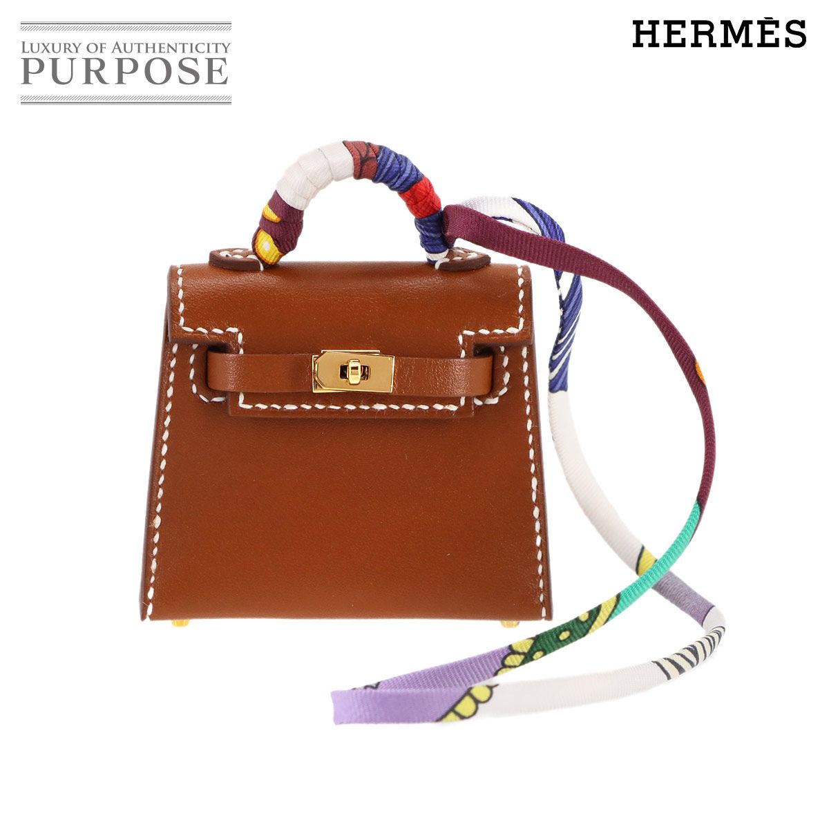 ♥ 展示品 エルメス HERMES ケリーツイリー ミニミニ バッグチャーム タデラクト フォーヴ W刻印 Kelly Twilly Bag Charm 90298507