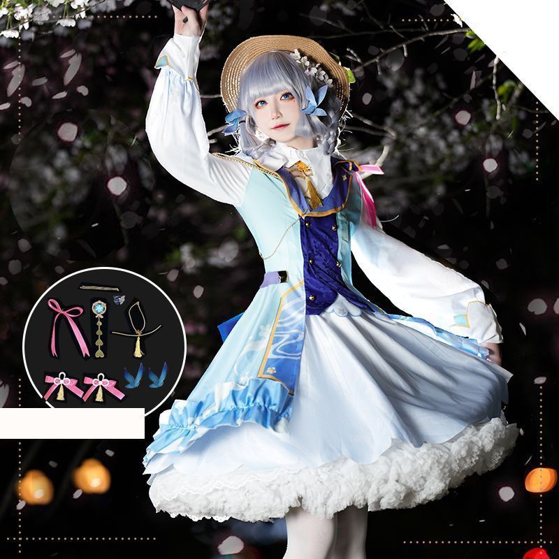 ロリータ コスプレ 花時来信 綾華 コスプレ 同人衣装 cosplay Lolita 撮影 イベント 高品質
