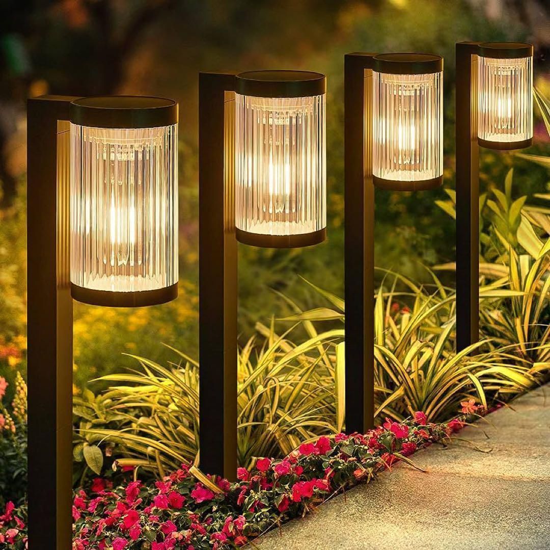 ソーラー ガーデンライト 4個セット 屋外ライト 防水 LED 通路 157