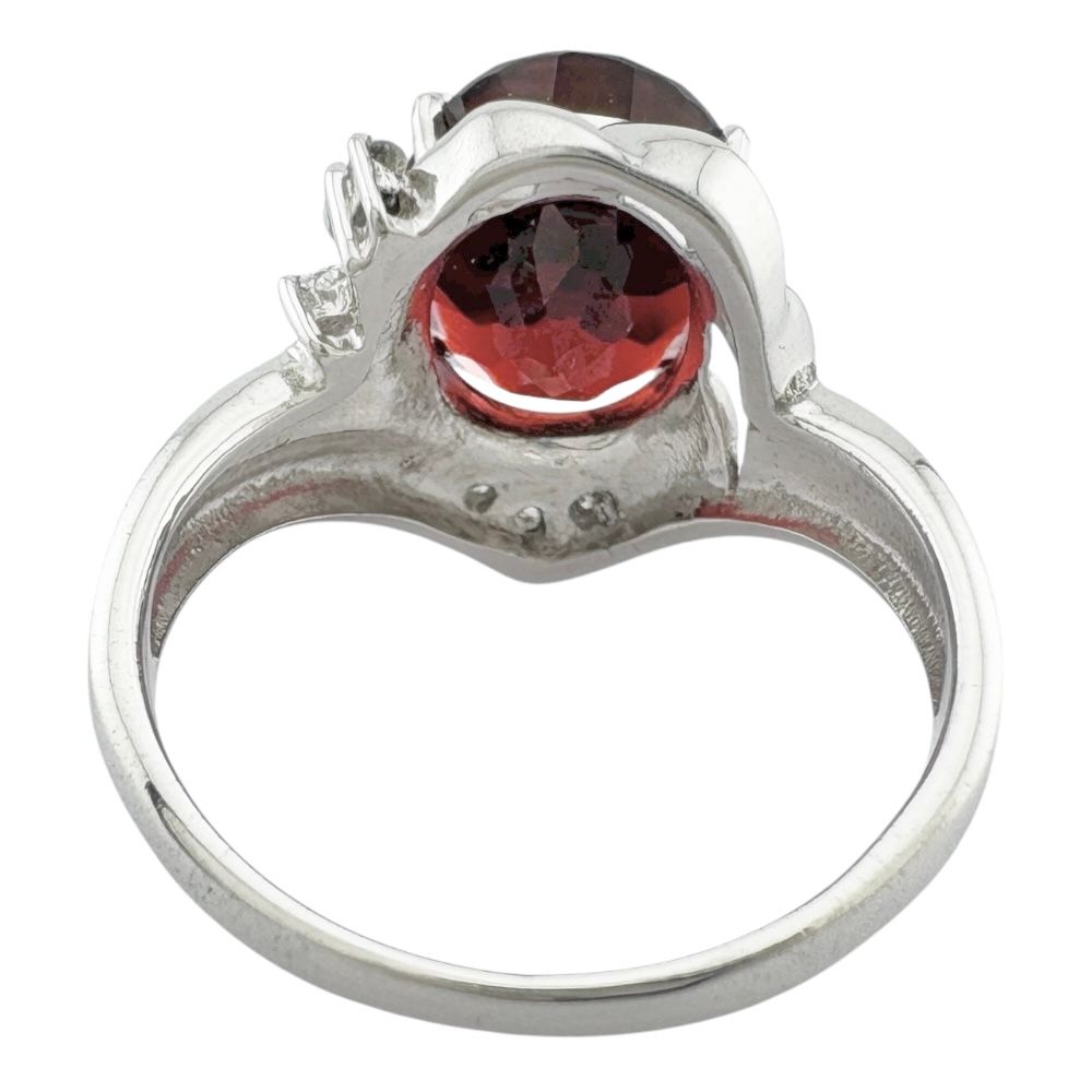 リング 指輪 12.5号 18金 K18ホワイトゴールド ガーネット レディース FORTGASGNV_COM_BR