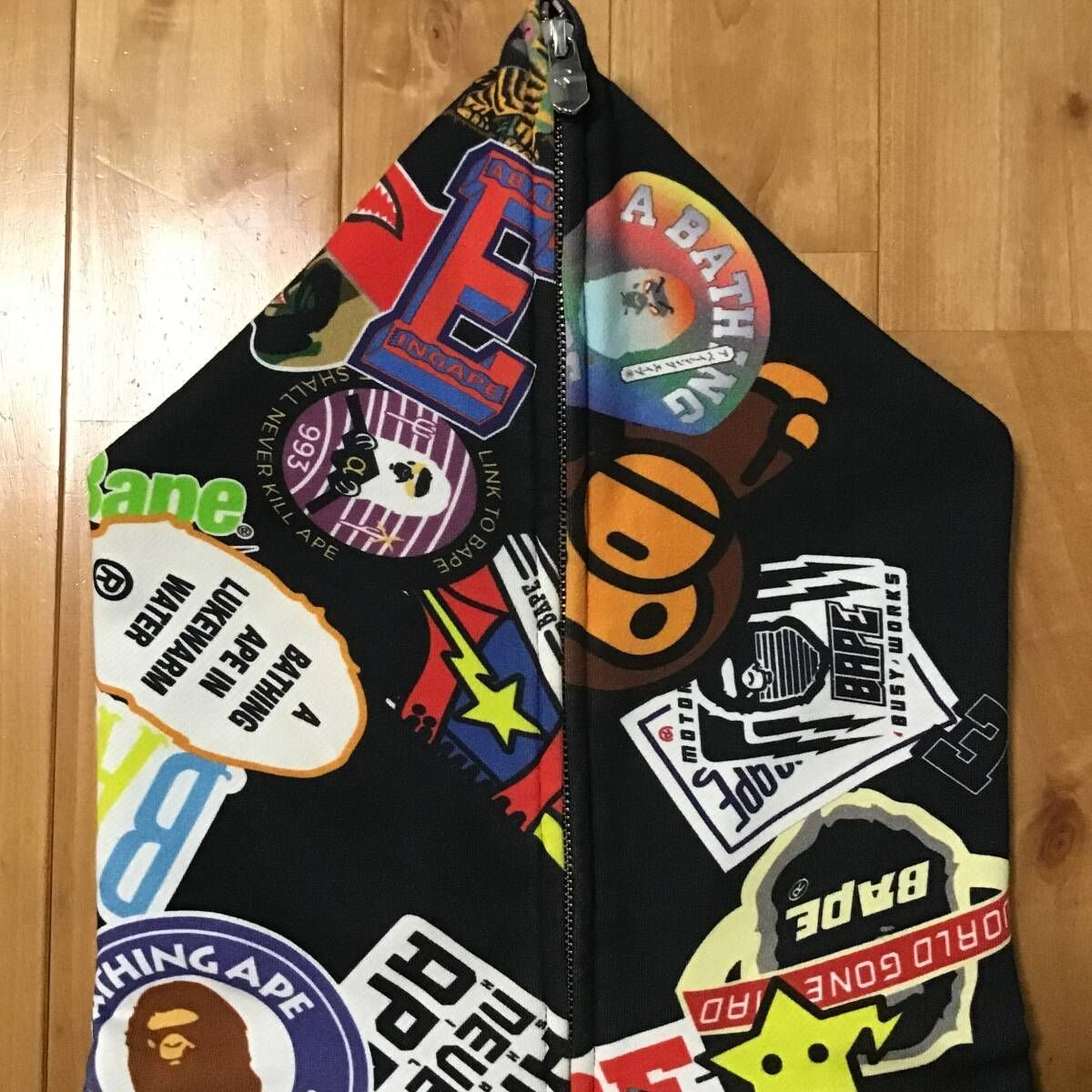 ☆2XL☆ Multi Motif Print フルジップ パーカー a bathing ape